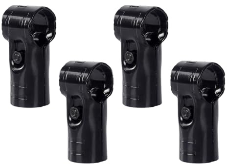Abrazadera de valla en T de 1-3/8 pulgadas, paquete de 4 piezas de valla de eslabones de cadena, abrazadera en T para conectar andamios, estantes, soportes para plantas