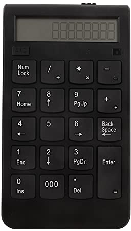 Jectse 2.4G Wireless Keypad， 29 Tasten Zahlentastatur， Wiederaufladbare Zifferntastatur, für Laptop Notebook PC