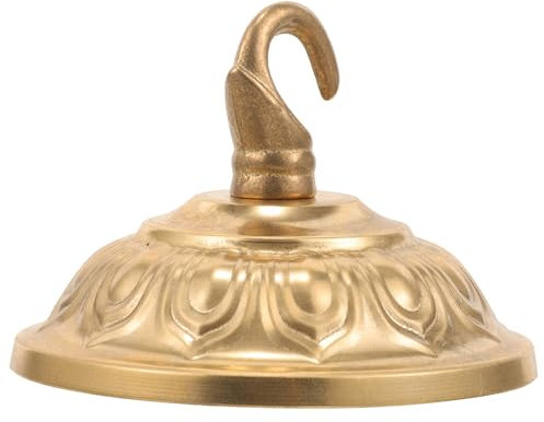 Uonlytech Metallener Kronleuchter Baldachin mit Haken Kupfer Rostfrei Einfache Struktur Elegante Deckenleuchte Abdeckplatte für Wohnzimmer und Esszimmer