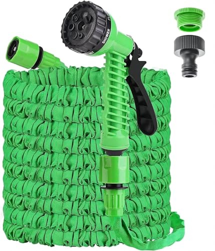 Tubo da Giardino Estensibile 7.5-22.5 m 50 FT, con 7 Funzioni per Lavaggio auto, Giardino, Prato Espansione Libera Resistente All'usura e al Gelo