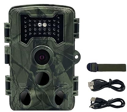 MZZYG Caméra animalière Caméra De Sentier De Chasse Caméra De Faune Vision Nocturne Caméra De Sentier Extérieure Activée par Le Mouvement Déclencheur Scoutisme De La Faune(PR1000)