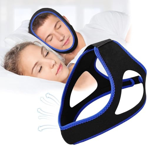 Cinghia per il mento anti russamento, cinghia per il mento per gli utenti di cpap, dispositivi anti russamento, aiuto efficace regolabile per smettere di russare nel sonno per ridurre il russare per d