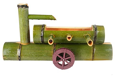 Decorazione del paesaggio, kit fontana in bambù, fontana d'acqua a basso profilo, fontana in bambù con pompa, caratteristica dell'acqua che scorre da giardino, per interni/esterni, creatività,