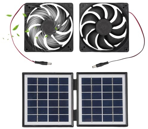 Ventilateur extracteur solaire sûr résistant aux intempéries - Panneau solaire résistant aux intempéries avec ventilateur - Ventilateur solaire pour poulailler - Étanche à la pluie - 10 W d'air