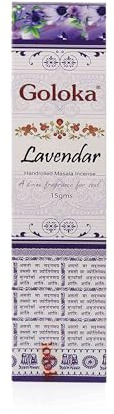 NKlaus Räucherstäbchen Goloka Lavendel, 15g, handgerollt, vegan, 1 Stück | Beruhigender Lavendelduft für Meditation, Yoga, Aromatherapie und Entspannung