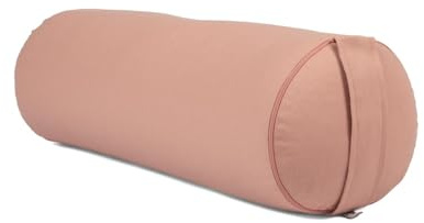 Bodhi Yoga Bolster ECO | Yogarolle | Waschbarer Bezug aus 100 % Bio-Baumwolle | Yogakissen rund für Restoratives Yoga Übungen | Groß 65 x 20 cm