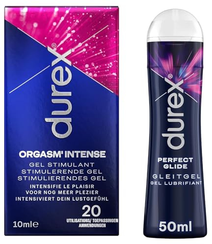Durex Gleitgel Premium-Set für Intensive Momente zu Zweit - Intense Orgasmic Gel 10ml + Play Perfect Glide 50ml