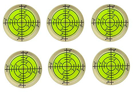 6x burbuja nivel de burbuja, 32x7 mm Circular Bullseye Nivel Inclinómetros para trípode, fonógrafo, tocadiscos