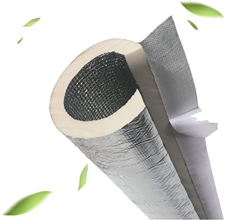 JZWJH Aluminiumfolie Selbstversiegelnde Rohrisolierung 20mm, Große Isolierschlauch Schaumrohr (Innendurchmesser 27mm-250mm), für Outdoor Pipeline Frostschutzmittel