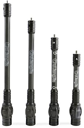 SHARROW Carbon Bogen Stabilisator für die Jagd, Flexibler Kern mit Dämpfungssystem und Gewichten, 6 8 10 12 Balance Bar Dämpfer Rod Stoßdämpfer (12 Zoll)