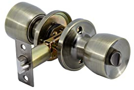 Yale Entrance KNOB Set Antique Brass