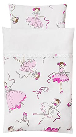 TukuTuk Puppenbettwäsche - Bezug 100% Baumwolle - Puppenbettwäsche für Puppenbett - Füllung 300 g / m2 Vliesstoff - Handgemacht Puppen Bettwäsche Set - Puppenwagen Zubehör (Lady Pink)