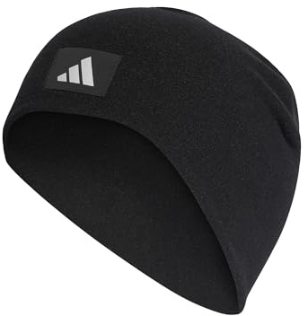 adidas Unisex Fleece Beanie Hat, Black, XS-S