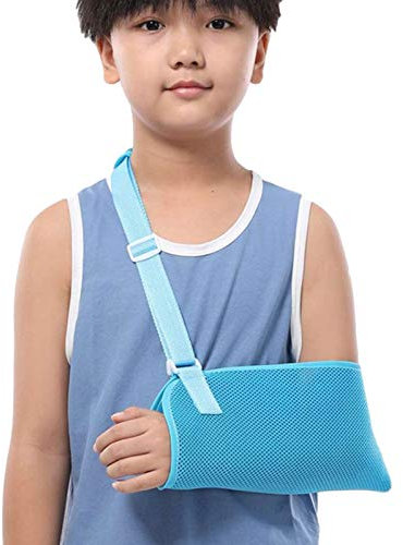 Kinder-Armschlinge, medizinische Qualität, Kinder-Armschlinge mit verstellbarem Riemen, linker und rechter Armschlinge für Schulter-, Ellenbogen- und Handgelenksverletzungen, Kinder (Jungen