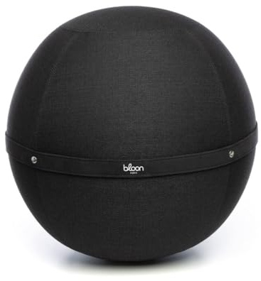 Bloon Sitzball Büro Ergonomische Sitzgelegenheit Anti Rückenschmerzen, bequemer Sitz, Telearbeit, Gaming & Kinderzimmer Stuhl Ball/Seat Ball 65 cm Durchmesser (Schwarz, XL)
