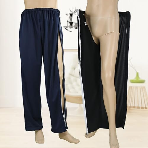 UNbit Patientenpflege-Hose mit Seitlichem Reißverschluss, Open Trousers for Patient Care, Incontinence Trousers for Men and Women Pflegehilfe Für Krankenhäuser/Häusliche Pflege