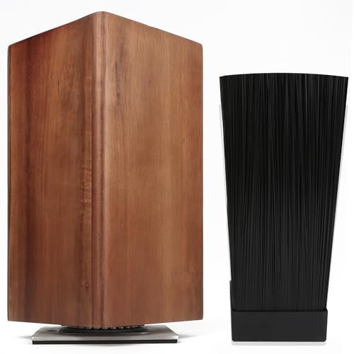 Uniharpa magnetic knife block 360° rotatable magnet knife holder stand made of fine acacia wood, Extra Large capacity knife storage for knives and utensil
