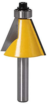 LXZSMH Fräser, 1 Stück, 8 mm Schaft, Fasenfräser, Fräser for Holzmaschine, 15 22,5 30 Grad, for Zuhause und Heimwerker (Schneidkantenlänge: 22,5 Grad) (Size : 22.5Degree)