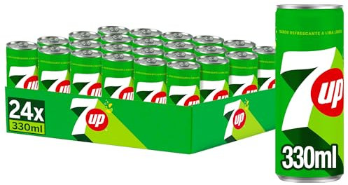 7 UP original Refresco de lima y limón, pack de 24 latas de 330 ml, 7.92 litros en total