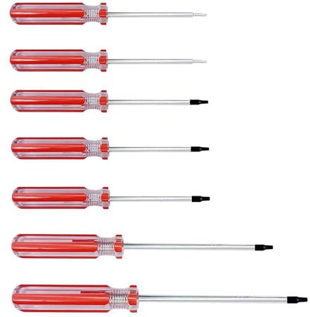 Fongmore Set di 7 cacciaviti magnetici a testa triangolare da 1,4 mm, 1,8 mm, 2,0 mm, 2,3 mm, 2,7 mm, 3,0 mm, 4,2 mm, kit di attrezzi per il fissaggio di giocattoli elettronici