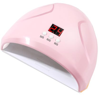 PAMINGONO Asciugatrice Per Unghie 36w Led Sensore Automatico e Timer 30/60/90s, Macchina Per Polimerizzazione Gel, Strumento Manicure Display Lcd Rosa, Adatta a Tutti i Tipi Di Smalto Gel