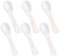 Nogeqi 6 cucharas para huevos, nácar, de nácar, hechas a mano, color nácar, 7 cm, para caviar