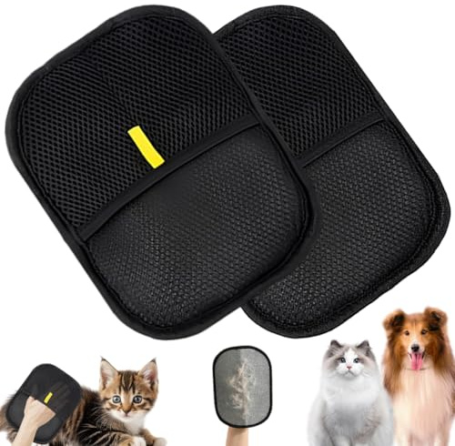 Magnetisk pälshandske, peelhandskar katt, djurhårborttagare handske, katthår, husdjurshandske, hårborttagare handske för hundar och katter, 2 stycken