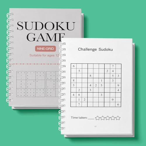 VTHY Challenging Sudoku Puzzle Book Smart Kids Above Exercise Brain, lmprove Focus and Boost