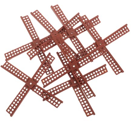 Abaodam 10pcs Plastic Windmill Blades Replacement Outdoor Garden Windmill Leaf Decor Miniature Model Fan Part Accessory for Patio Display