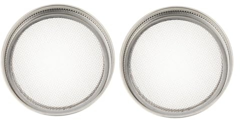 HEMOTON 2 Pezzi Coperchi Germogliatori Inossidabile Filtranti per Barattoli Mason Ventilazione Ottimale per Germinazione Semi Facili da e Resistenti