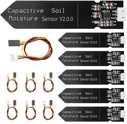 AYWHP 6 Pieces Soil Moisture Sensor Module, Hygrometer Module, Capacitive Analogue Hygrometer Moisture Sensor without Corrosion, Soil Moisture Sensor for Arduino