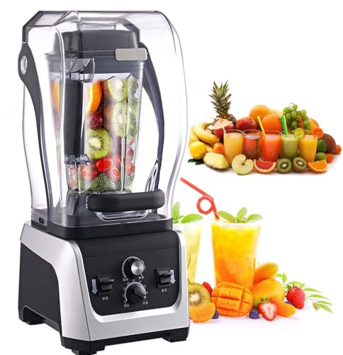 Presse-agrumes électrique, presse-agrumes citron et orange, presse-agrumes professionnel en acier inoxydable, 6 lames, avec fonction minuterie, grande capacité de 5 L, pour viande hachée, glace, bra