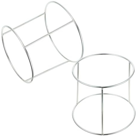 Housoutil Supporto Doppio per Vassoio di Frutti di Mare in Acciaio Resistente Portapiatti per Pizza da Ristorante 16-18 CM Set 2 Pezzi per Buffet e Uso Quotidiano