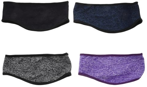 SHERCHPRY Fasce per Sport Invernali Unisex 4 Pezzi in Pile Termico Caldo Antisudore per Escursionismo Corsa e Ciclismo Fascia Protettiva Auricolare Traspirante e Elastico per Yoga e
