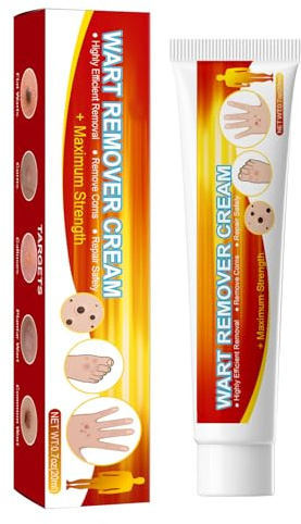 Wart Remover Skin Tag Removal Cream Fast Acting Verruca Removal for Common Warts, Plantar Warts, Corn and Calluses on Feet, Hands and Body for All Skin Types (20g)