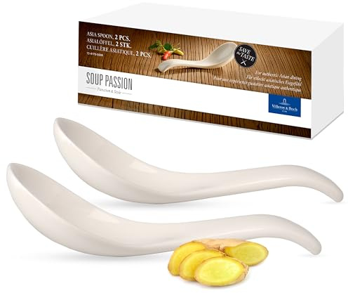 Villeroy & Boch Passion Soup Asiatiska matskedar, set med 2, premium porslin, vit