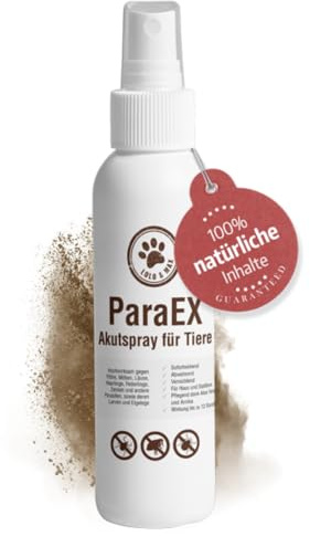 Lolo & Max - ParaEx Akut Spray, Sofort Schutz gegen Zecken und Flöhe für Hunde, Katzen, Haustiere. Mittel gegen Zecken, Flöhe, Milben, Parasiten. 100% natürlich! 130ml