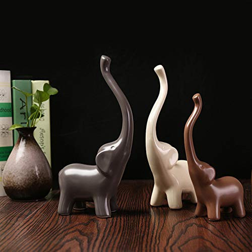 LISAQ Kreative Keramik Handwerk Elefant Baby Elefant Dekoration Home Hochzeitsdekoration Home TV Schrank Dekoration