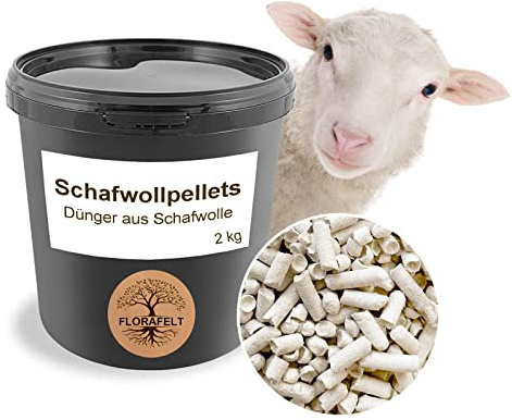 Florafelt Bio Universaldünger mit Langzeitwirkung aus Schafwolle, 2kg organischer Dünger für Zimmerpflanzen (NPK Dünger)
