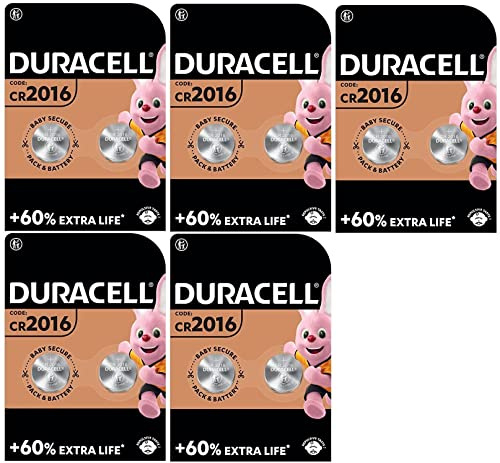10 x Duracell 2016 Lithium (5 Blister à 2 Batterien) 10 Batterien