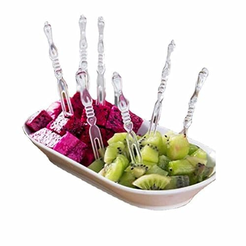 SHTGOI 100 Stück Plastikgabeln Kuchengabeln Dessertgabeln 10.5cm Tafelgabeln Mehrweg & Robust Plastik Gabel Party Besteck Plastik Plastikbesteck Set für Haushalte, Restaurants, Kantinen usw