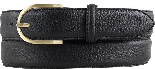 BELTINGER Italienischer Damen-Gürtel, 30 mm breit, Damen, Chinogürtel, Hosengürtel, strukturiertes Leder, Schließe Gold