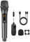 Aveek Funk Mikrofon, Wiederaufladbares Drahtloses Mikrofon mit Empfänger 2,4 GHz Wireless Microphone Dynamisches Funkmikrofon für Karaoke-Gesang, Sprache, Hochzeit, Kirche, Grau, 1 Stück