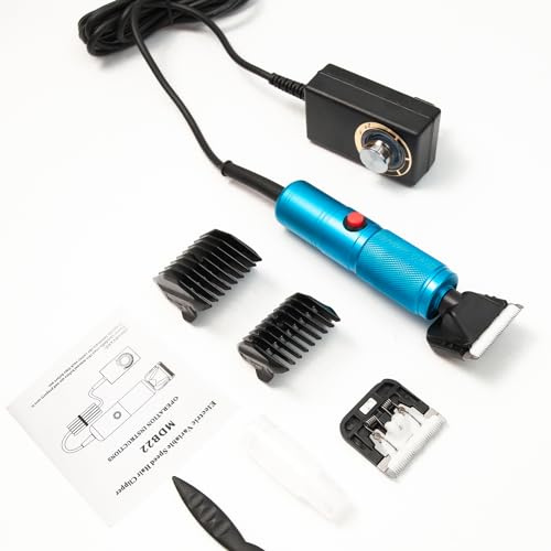 zalati Kit cortabordes para tufting cortadores de ropa, 2 unidades, peine de 6 velocidades, ajustable con cremallera de acrílico, para hacer alfombras y trabajos de bricolaje, 200 W, metal
