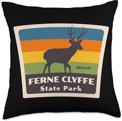 Ferne Clyffe State Park Illinois Deer IL Souvenir Vacation Throw Pillow