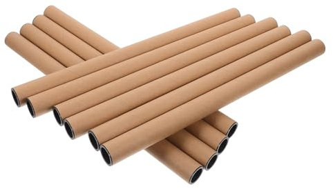 HOODANCOS 10 Stück Versandrohre Für Poster Zeichnungen Aufbewahrungsrohre Verpackungszubehör Kunst-Tragekoffer Braune Kartonrohre Zeichnungsaufbewahrungsrohre Zeichnungsrohre