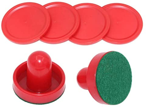 Air Hockey Pucks Air Hockey Replacement Set Ice Hockey Pushers Pucks Paddles Table Family Game Red Summer Games