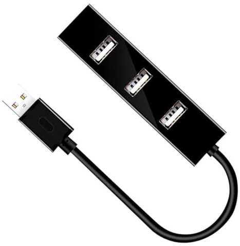 UKCOCO 4 Port USB 2.0 Hub USB Extension Cable Splitter Adapter Lightweight Pvc Material High Performance for Laptops and Computers