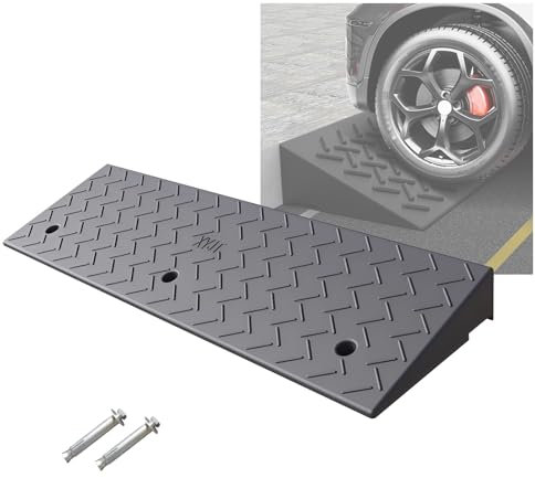 Bordsteinrampe, Robuste Schwellenrampe aus Gummi, Autorampen, Rollstuhlrampe, Auffahrrampe. Geeignet für Laderampen, Lagerhallen, Garagen, Gehwege, Rollstühle