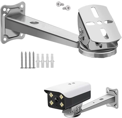 Soporte Camara Vigilancia, Soporte Camara Tapo Acero Inoxidable 360° Ajustable,Soporte Camara para Cámaras De Vigilancia De Interior Y Exterior (YC1018)